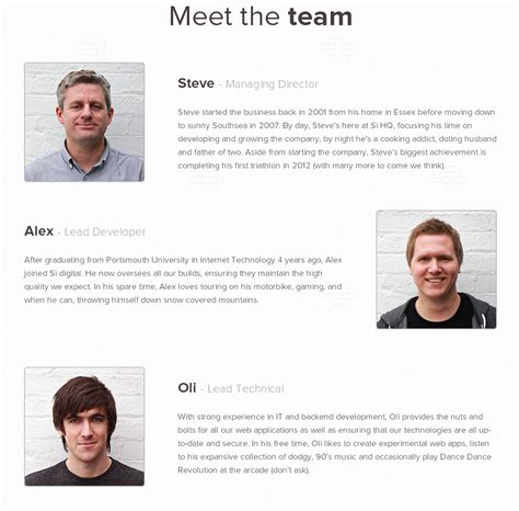 Team Bios 